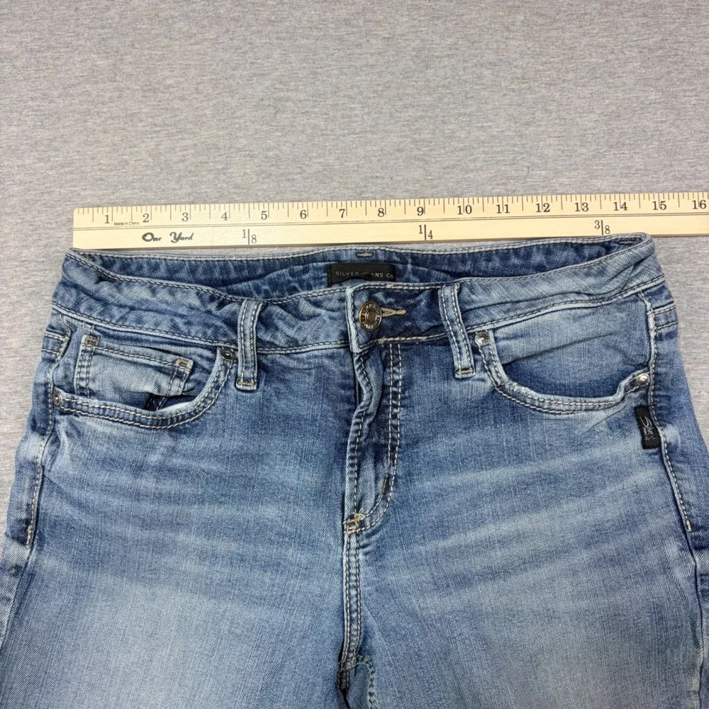 Women's Silver Jeans Co Suki Slim Bootcut W29 L33 Light Wash Denim